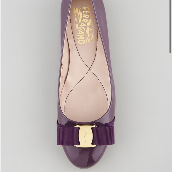 Salvatore Ferragamo Shoes - $575 Salvatore Ferragamo Varina Bow Purple flats